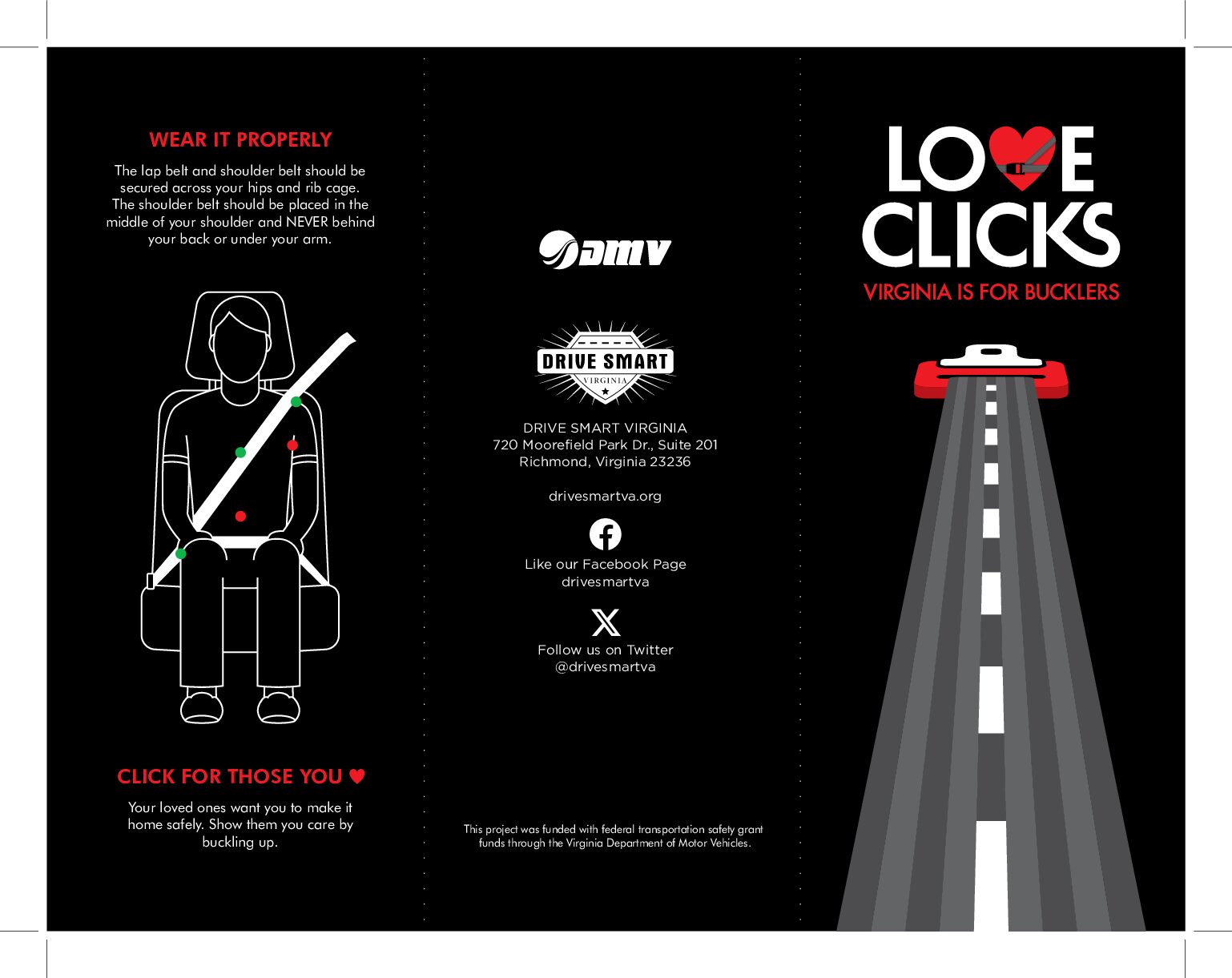 **NEW!!**Love Clicks brochure - Updated for Backseat Law effective July 1st!