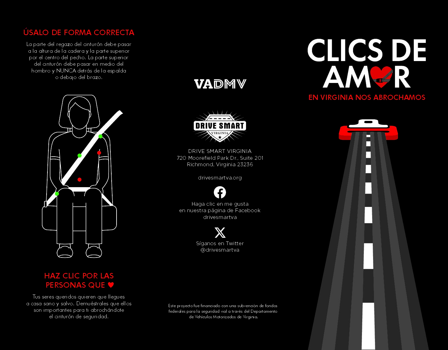 **NEW!** en Español - Love Clicks brochure Updated for Backseat Law Effective July 1st!